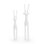 Large White Resin Reindeer Figures - Set Of 2