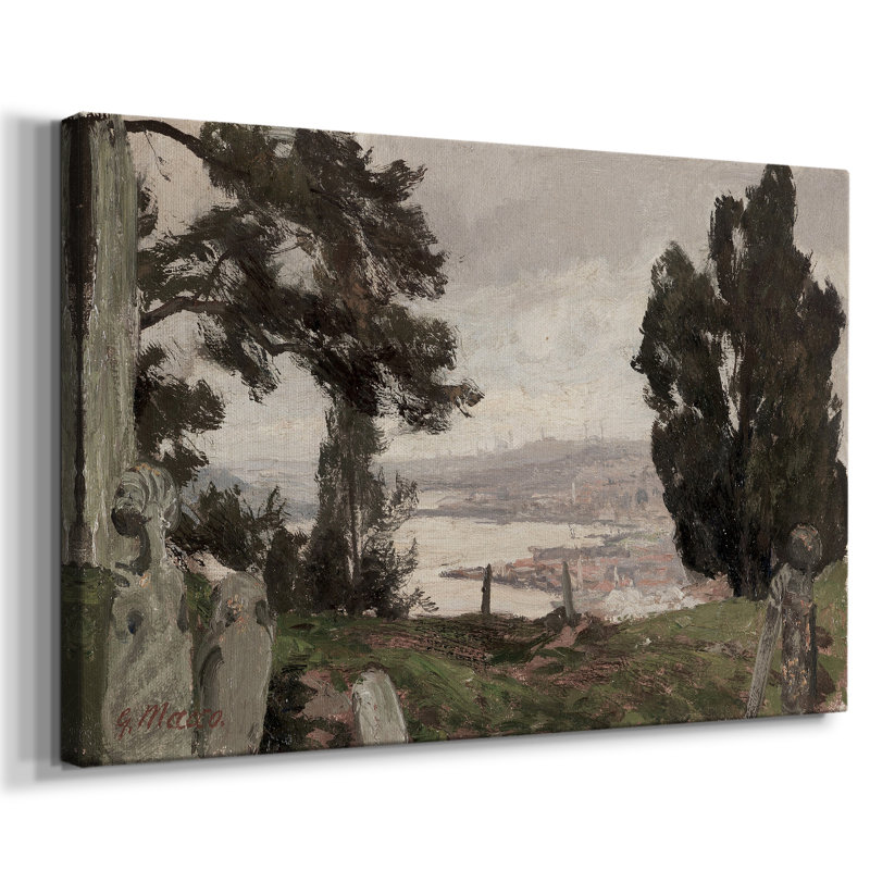 "Vintage Landscape -DXV" sur toile, Toile tendue, H 13 po x l 19 po x P 1,5 po