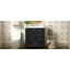 Ensemble de meuble-lavabo moderne avec lavabo 30 po, meuble-lavabo moderne avec porte à fermeture douce et 3 tiroirs, structure en bois massif (noir)
