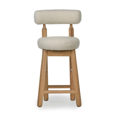 Udine Upholstered Counter Stool with Solid Wood Frame