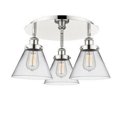 Plafonnier encastré 3 lumières Cone