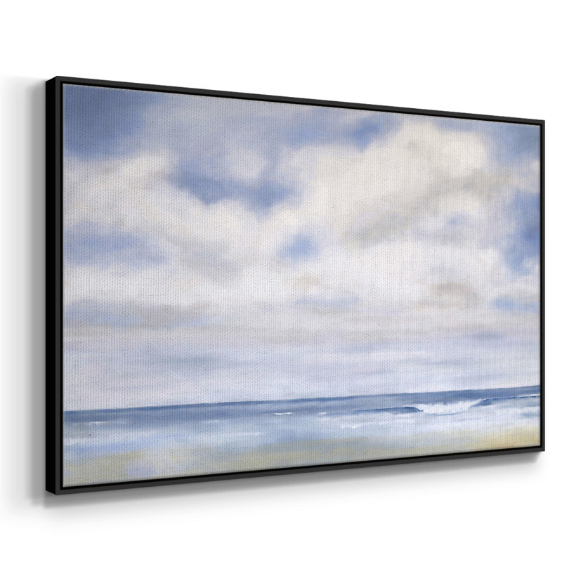 The Wave, reproduction d'art sur toile encadrée, H 27 po x l 41 po x P 2 po, Noir