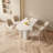 Abishan 55" Modern Rectangle Cream White Dining Table for 6 People-201815937-210642600
