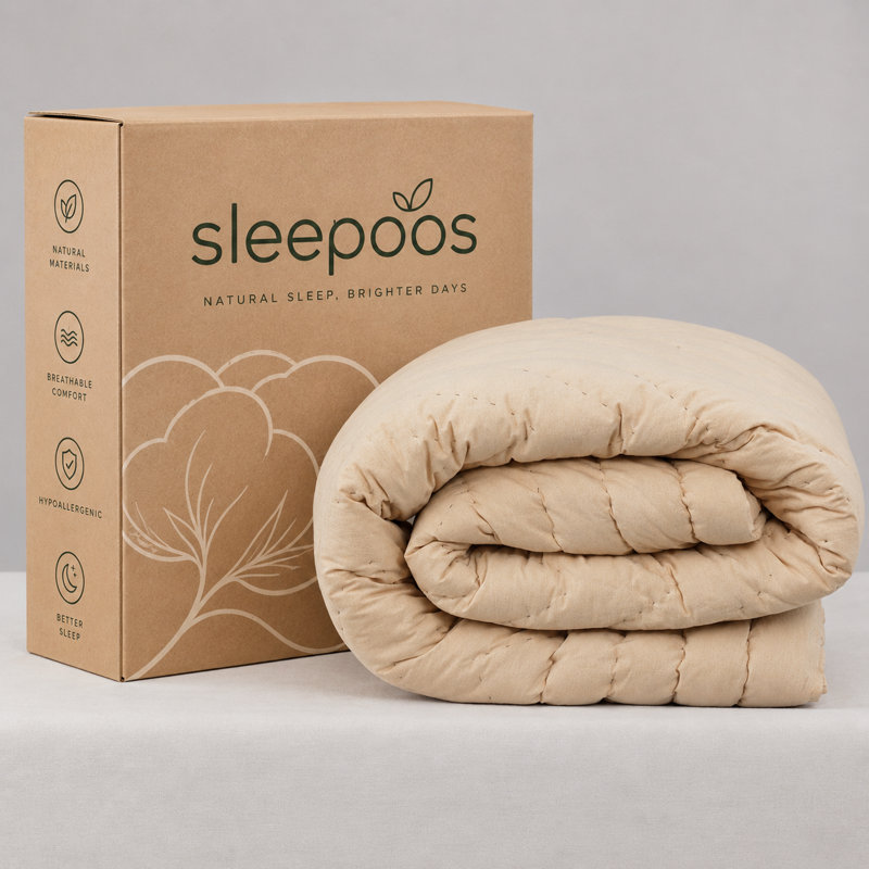 Sleepoos 100% Organic Handmade Wool Duvet, 235 x 215 cm