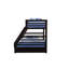 Lit superposé simple TG / grand avec rangement et 2 tiroirs, configuration convertible, système de lattes, façade avant, garde-corps pleine longueur, conception de tiroir français, boiserie en pin, capacité de poids de 220 lb,