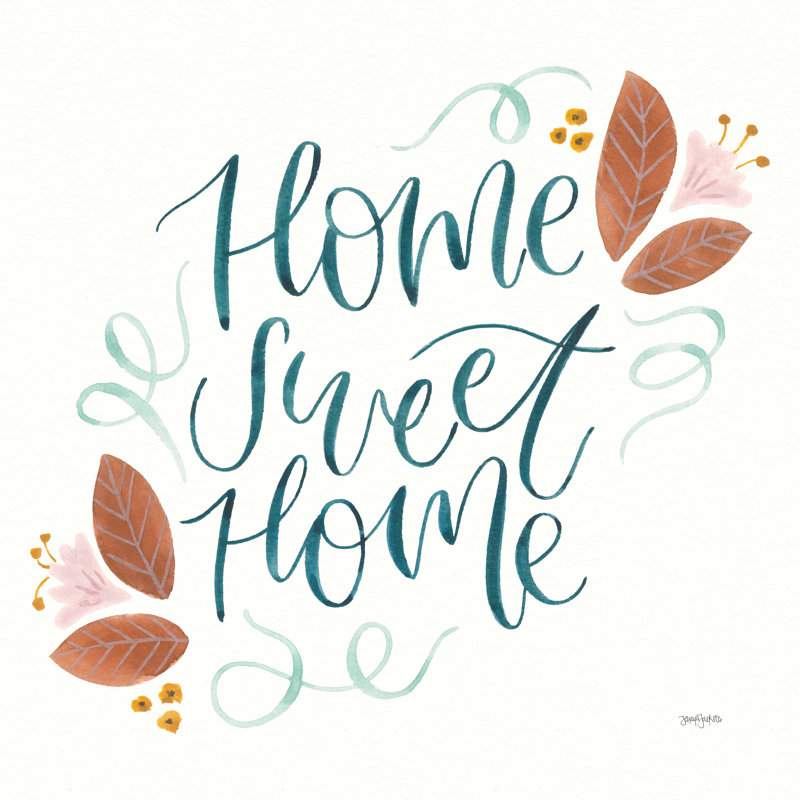 Home Sweet Home I, H 12 po x l 12 po, Non, Toile tendue