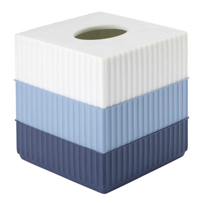 Iz Clubhouse Str Aqua Tissue Box Cover