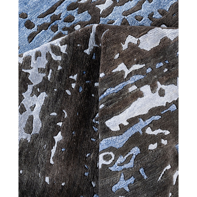 Overdyed One-of-a-Kind Rectangle 9'2" X 12'2" Hand Knotted Area Rug