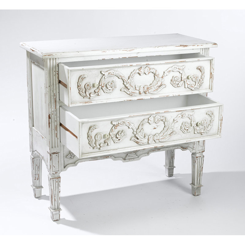 Commode d'appoint 2 tiroirs Samantha