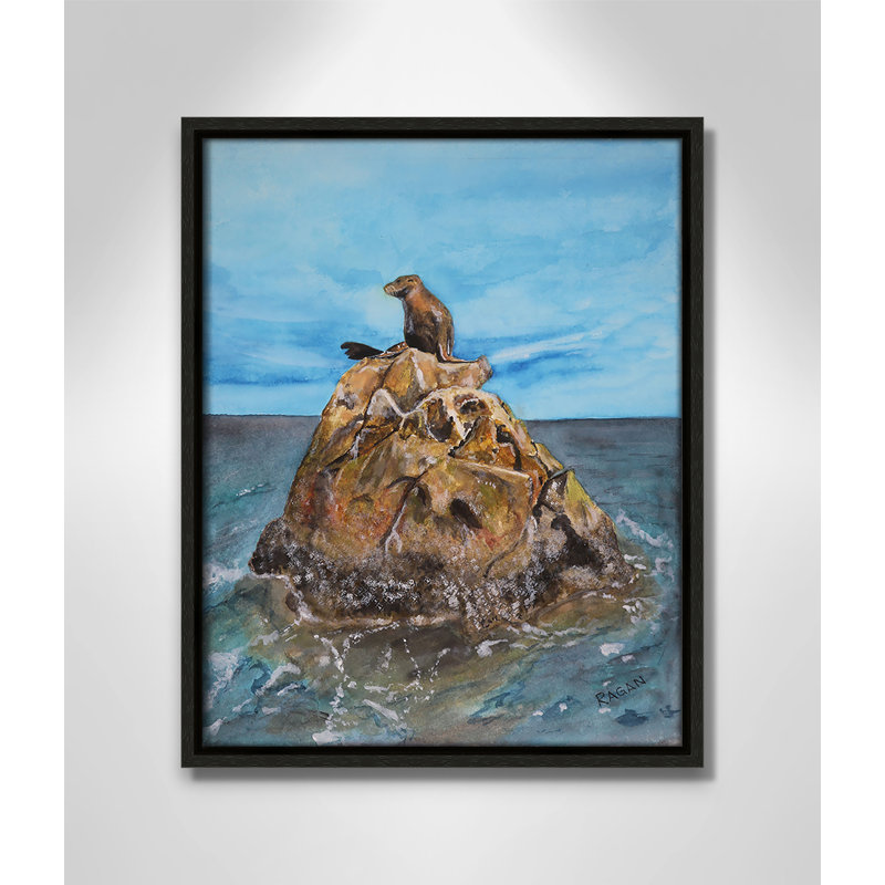 Imprimé Rashebia Seal Rock par Mike Ragan pour, Espresso, H 15,5 po x l 12,5 po