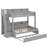 Twin Over Full Bunk Bed Featuring Storage Staircase, Pull-Out Bed, Storage Units, LED & USB Ports-1810096007
