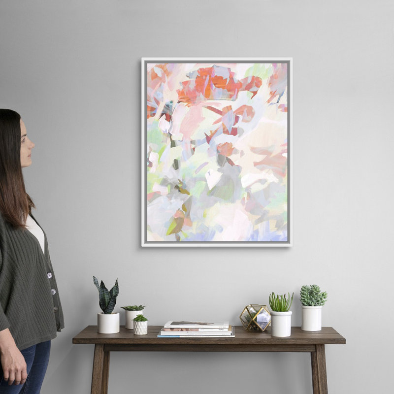 Pastel Vibes - reproduction d'art sur toile, H 32 po x l 26 po x P 1,75 po, Cadre flottant blanc