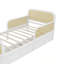 Structure de lit plateforme simple avec 2 tiroirs de rangement, lit en rotin pour enfants avec tête et pied de lit-132935318-132935319