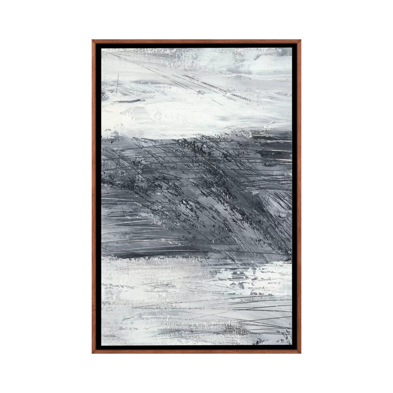 "Conductivité I" par Ethan Harper, reproduction d’art, H 26 po x l 18 po x 1,5 po, Toile avec cadre en bois brun classique