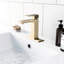 Robinet de salle de bain 1 trou - Design moderne en acier inoxydable brossé au fini or brossé avec évier et assemblage-124241812