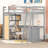 Loft Bed with L-Shaped Desk and Storage Bookcase-152132128-152132135