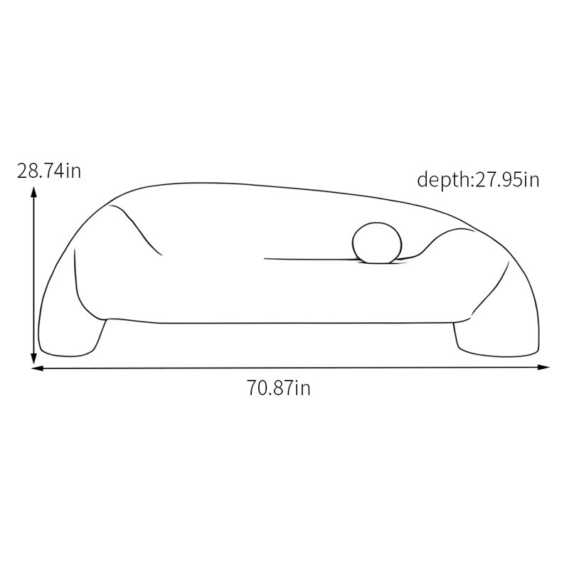 Chaise longue durable résistante aux rayures des chats, Blanc crémeux