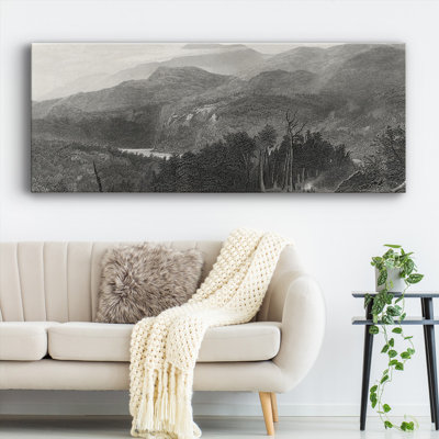 Les montagnes enfumées sur toile