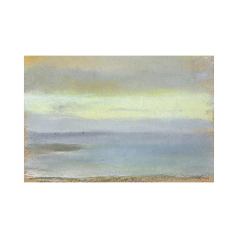 Marine Sunset, C.1869 by Edgar Degas - Wrapped Canvas Painting, 20.32 cm H x 30.48 cm W