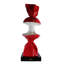 Statue pop art en résine rouge et blanche NIFao 20 po x 20 po x H 61 po