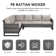 Ingvald Wicker 11 - Person Modular Patio Conversation Sets with Cushions