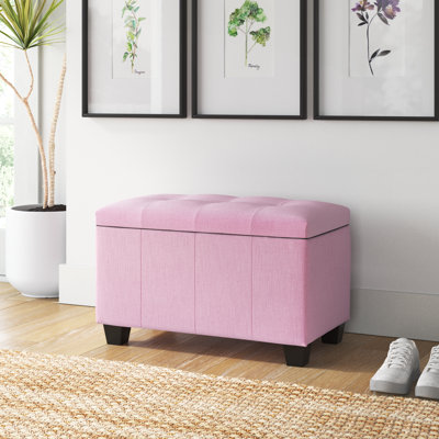 Banc de rangement rembourré en tissu Bacca