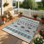 Tapis d'extérieur imperméable réversible 4 pi x 6 pi pour terrasse de camping