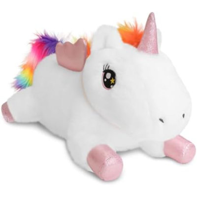 Peluche licorne lestée, peluche licorne lestée, peluche mignonne, cadeau pour les enfants adultes 9,8 po, 0,8 lb