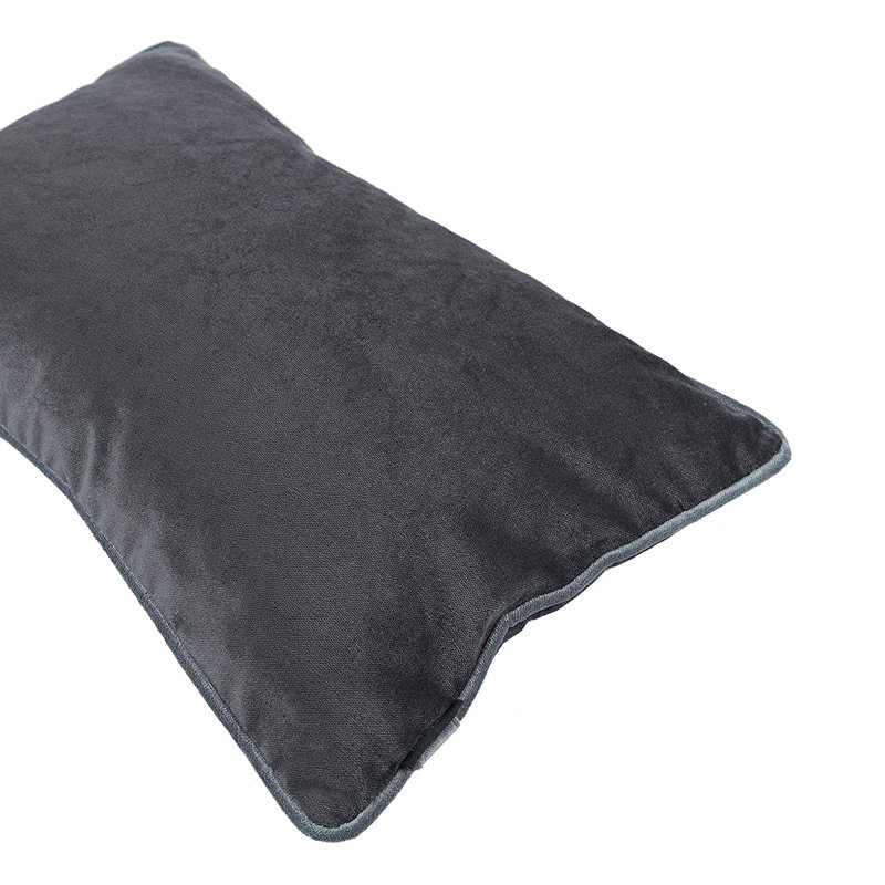 Jamel Rectangular Floor Cushion Cover, 30 x 50cm, Charcoal Grey