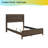 Queen Size Transitional Solid Rubberwood Bed Frame – Dark Walnut Finish, Panel Headboard & Footboard?