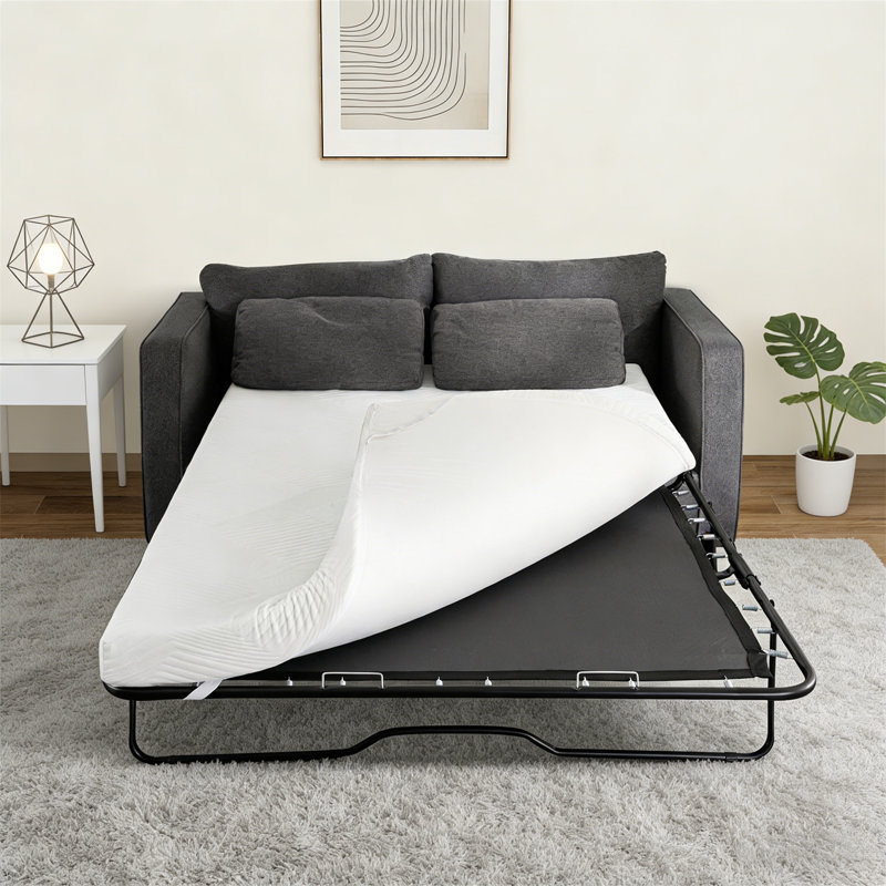 4 Inch Gel Green Tea Memory Foam Mattress Topper - Full/Queen Size, Breathable Jacquard Cover With Anti-Slip Bottom, Pressure-Relieving & High-Density Support For Optimal Sleep Comfort