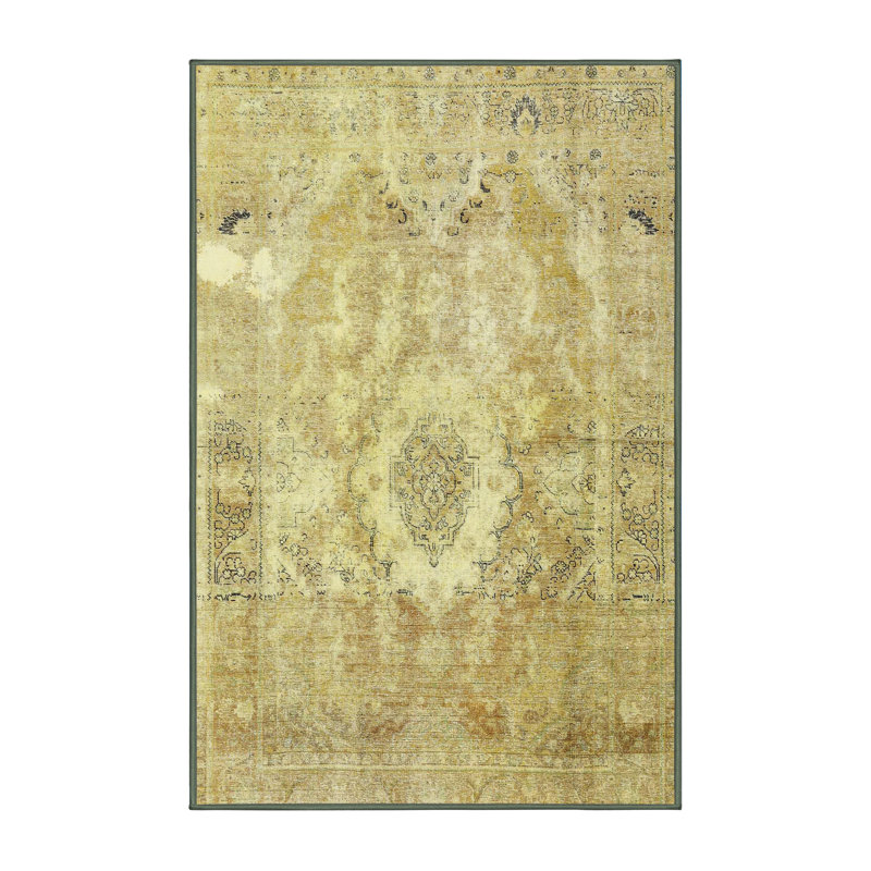 Tapis beige/gris traditionnel Rocklin, Rectangle 5 pi x 7 pi