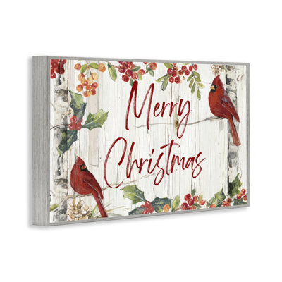 Christmas & Cardinal Birds Giclee Art by Sally Swatland