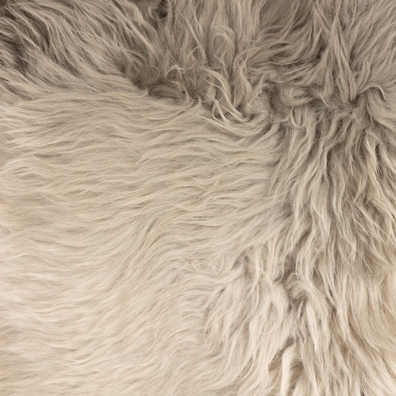 Jeté Stacey Shearling, Gris clair