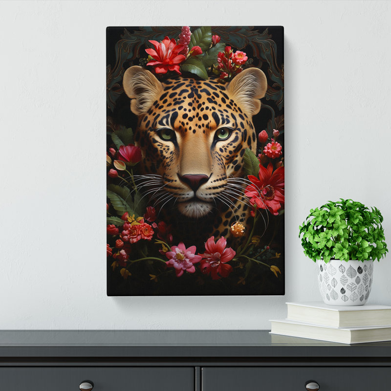 Leopard Rococo - No Frame Print, 50cm H x 35cm W x 3cm D