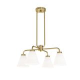 Lustre 4 lumières style transitionnel et moderne Wynridge Plug & Play - 59,6 po de hauteur et 24 po de largeur