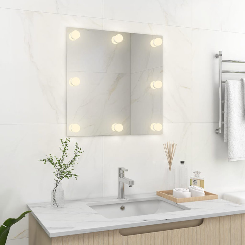 Birgül Flat Makeup / Shaving Mirror, 60cm H x 60cm W