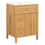 Meuble-lavabo 24 po en bois massif avec lavabo, rangement multifonctionnel avec plateau rabattable, 2 tiroirs et support de porte-626821953-626821981