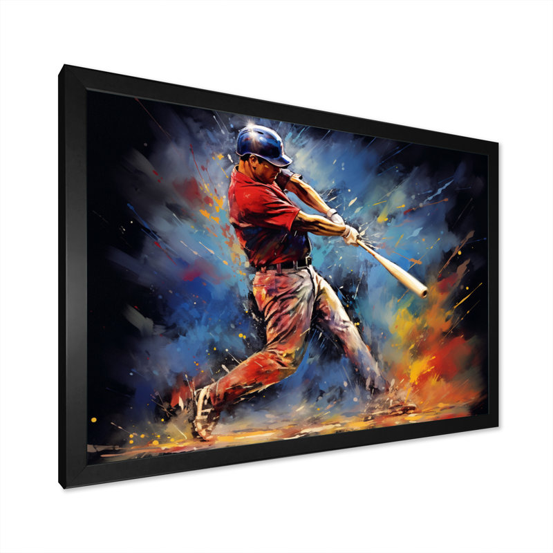 Beidleman Baseball Swing Of Emotion I, Cadre photo noir, H 24 po x l 32 po x P 1 po