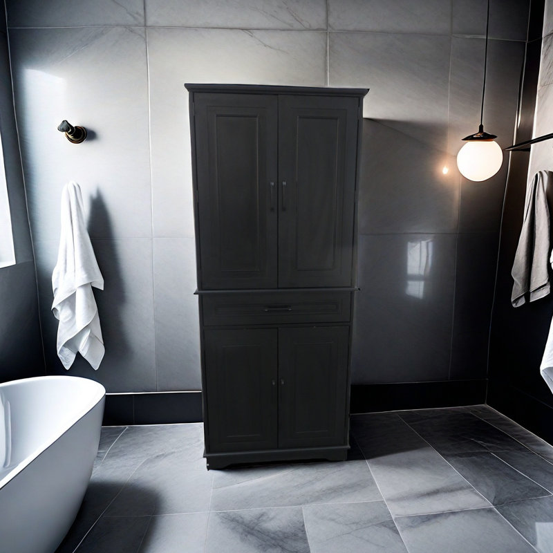 Bathroom Cabinet, Black