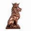 14,5 po H lion assis avec couronne statue en résine décor à la maison salon-109757796