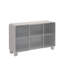 Armoire de rangement en verre 47,25 po du sol au plafond pour la cuisine, le salon et la salle de bain (blanc)