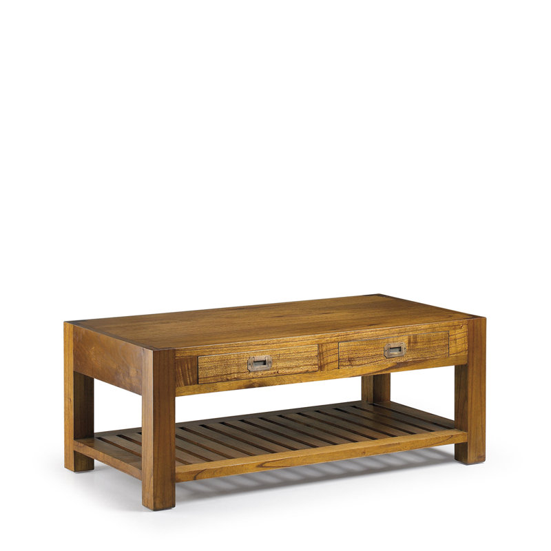 Guildhall Solid Wood Four Leg Coffee Table