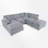 Larralde Upholstered Sectional Modern Large U-Shape Sectional Sofa, 2 Large Chaise with Storage Space for Living Room, 2 Lumbar Support Pillows-1221140949