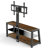 Wooden Storage TV Stand Black Tempered Glass Height Adjustable Universal Swivel Entertainment Center With Mount TV Stand-890403086