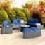 Ensemble de canapé modulaire d'extérieur 10 pièces 10 pièces pour configuration personnalisable-660169610-660169611