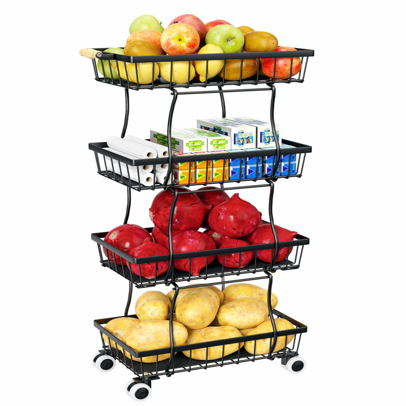 Noriah 33.7'' H x 14.49'' W Utility Cart with Wheels
