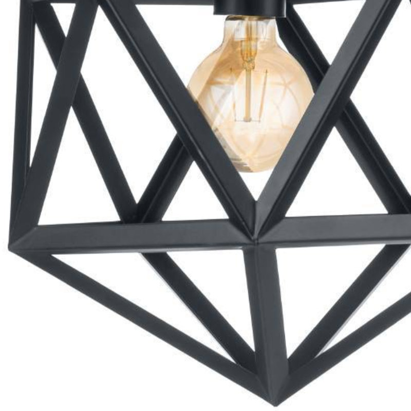 Heriberto 1 - Light Geometric Pendant, Black