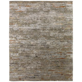 Hand Knotted Area Rug in Beige