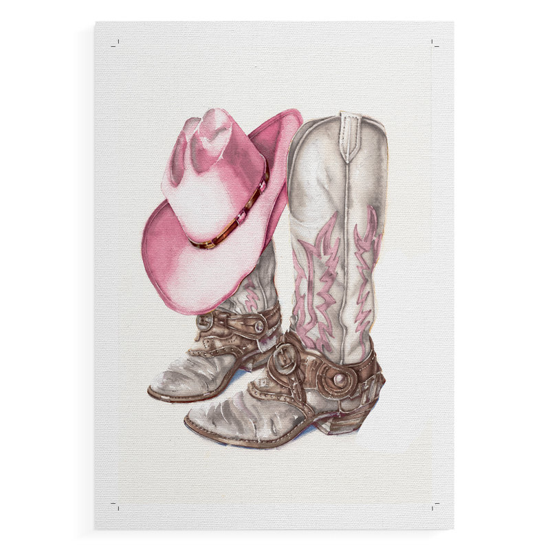 Bottes de cowboy «Her» - impression sur toile seulement - non encadrée